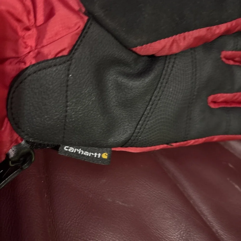 Carhartt Womens Gloves WA575 Size Medium Insulated Knit Cuff Crabapple Red